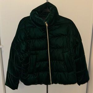 Dark green velvet jacket